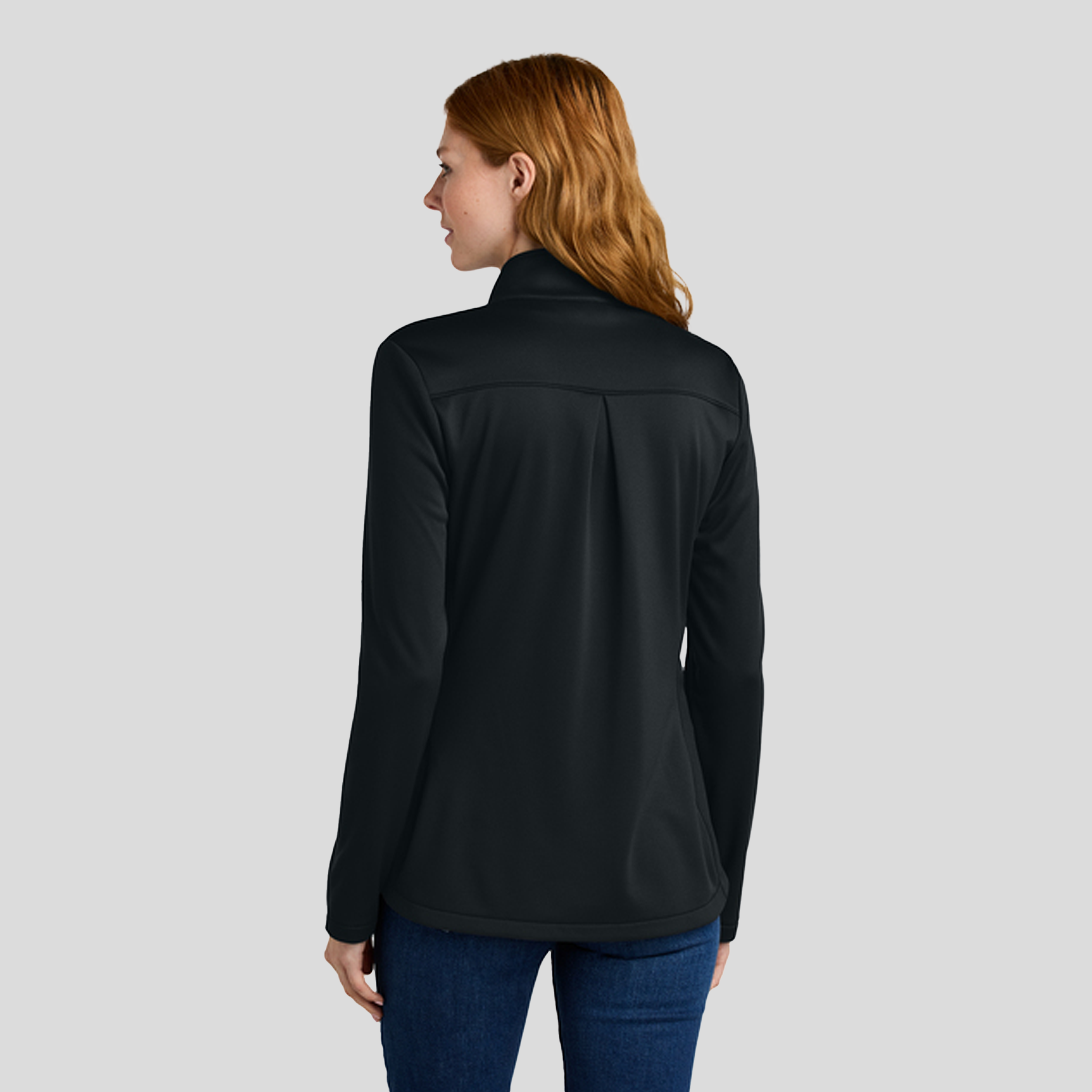 Womenβs Smooth Mid Layer Fleece Full-Zip | Black