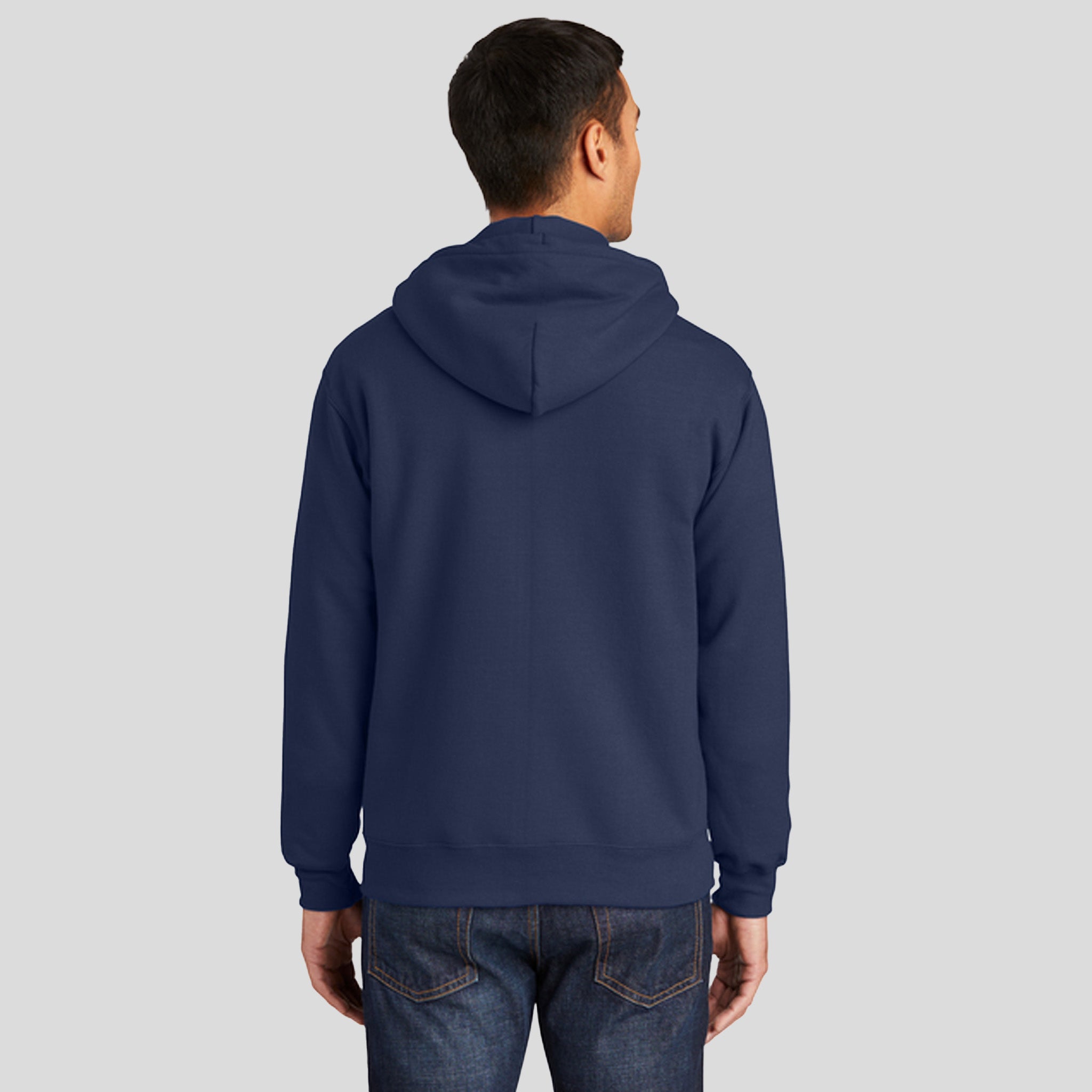 Tall Essential Fleece Full-Zip Hooded Sweatshirt | Navy