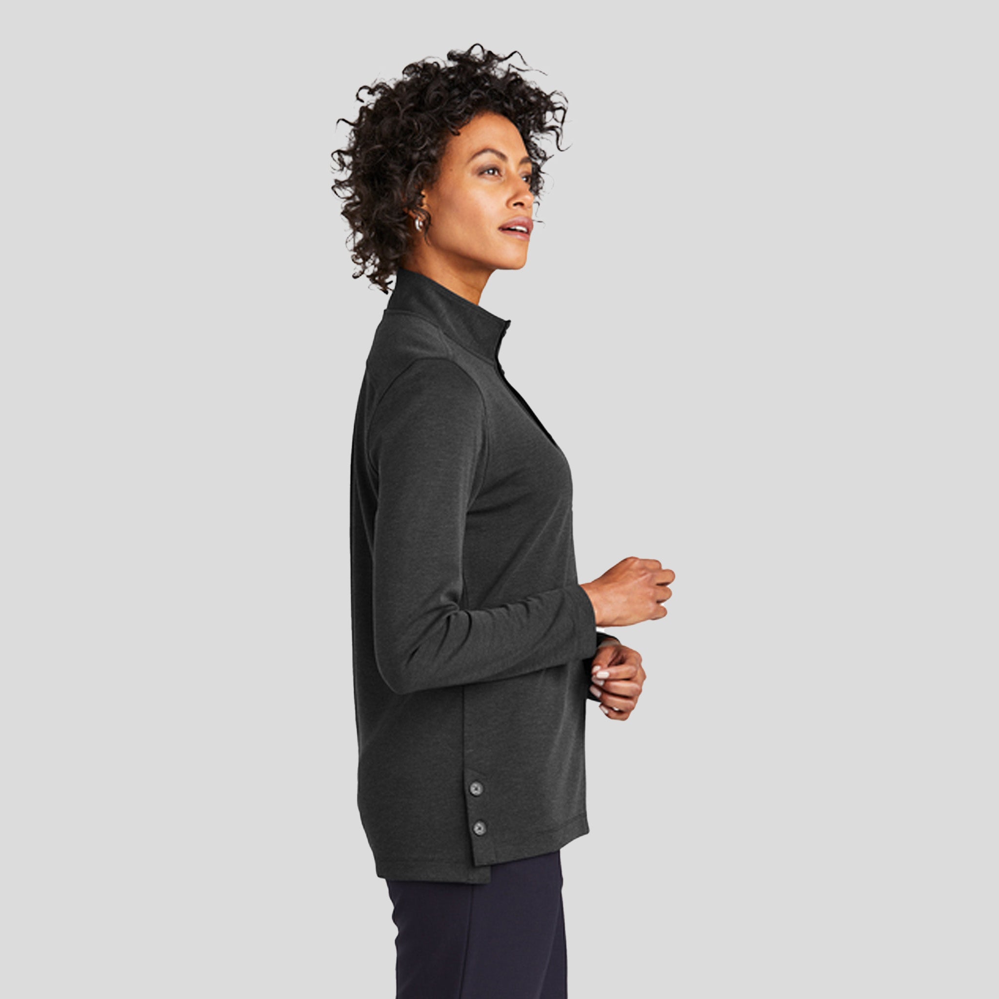 Women’s Mid-Layer Stretch 1/2-Button | Windsor Grey Heather
