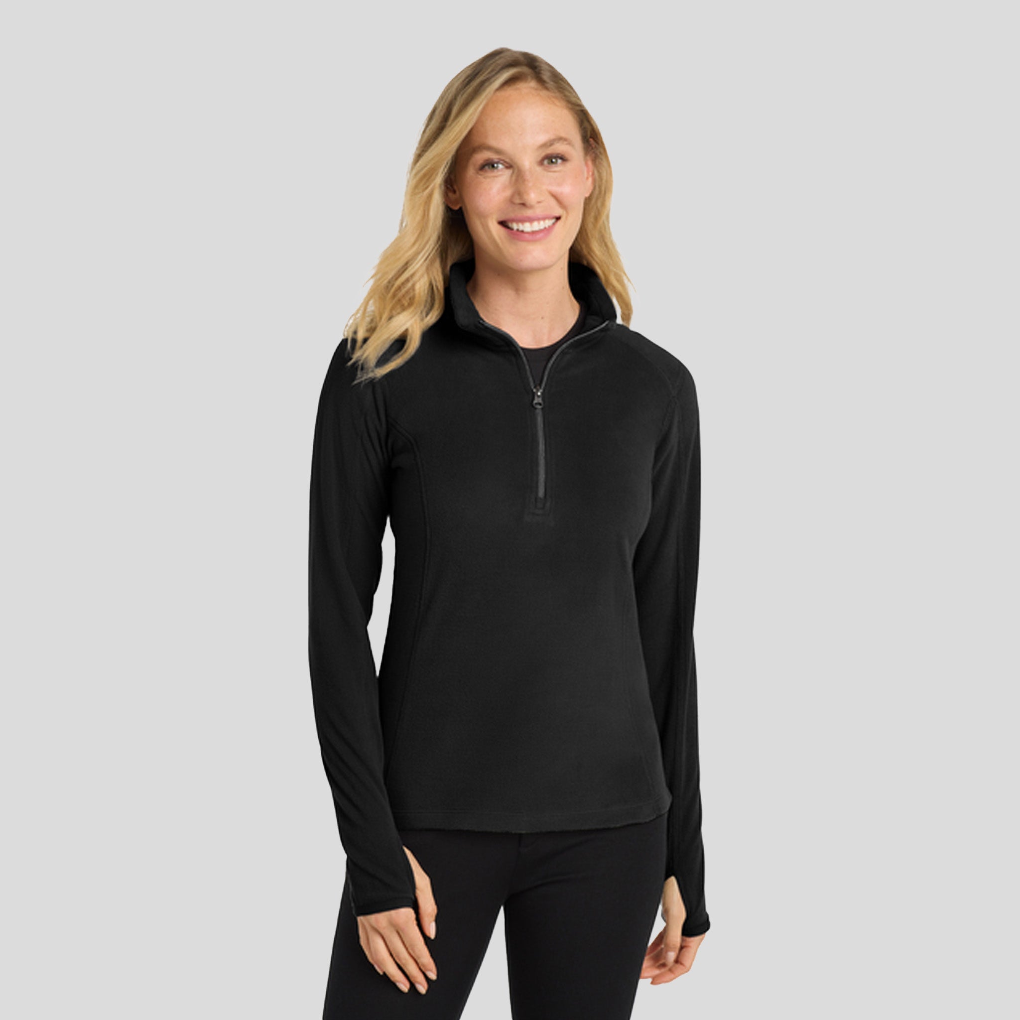 Women's Microfleece 1/2-Zip Pullover | Black