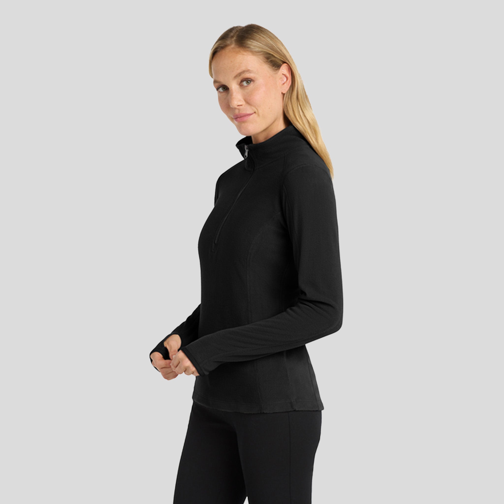 Women's Microfleece 1/2-Zip Pullover | Black